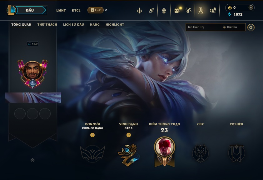 Acc LMHT # - Không Khung