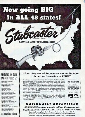 1948-Stubcaster-Casting-And-Trolling-Rod-Old-Fishing