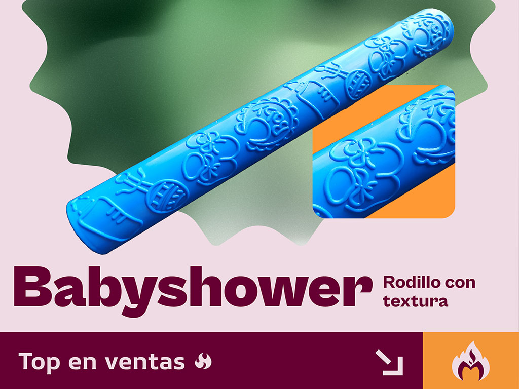 Rodillo baby babero Para Repostería Terxturizador Marcador de Fondant