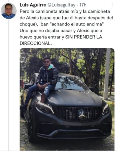 Alexis Vega de Club Chivas presuntamente provocó un accidente de auto