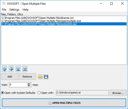 VovSoft Open Multiple Files 2.4