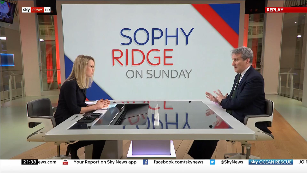 27 January - 21.30.00 - Sophy Ridge On Sunday. A new kind of pol