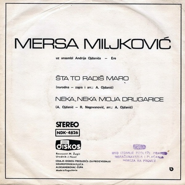 Mersa Miljkovic & Andrija Ojdanic Era - 1978 - S