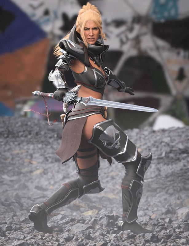 dForce Retaliation Outfit for Genesis 8.1 Females Bundle