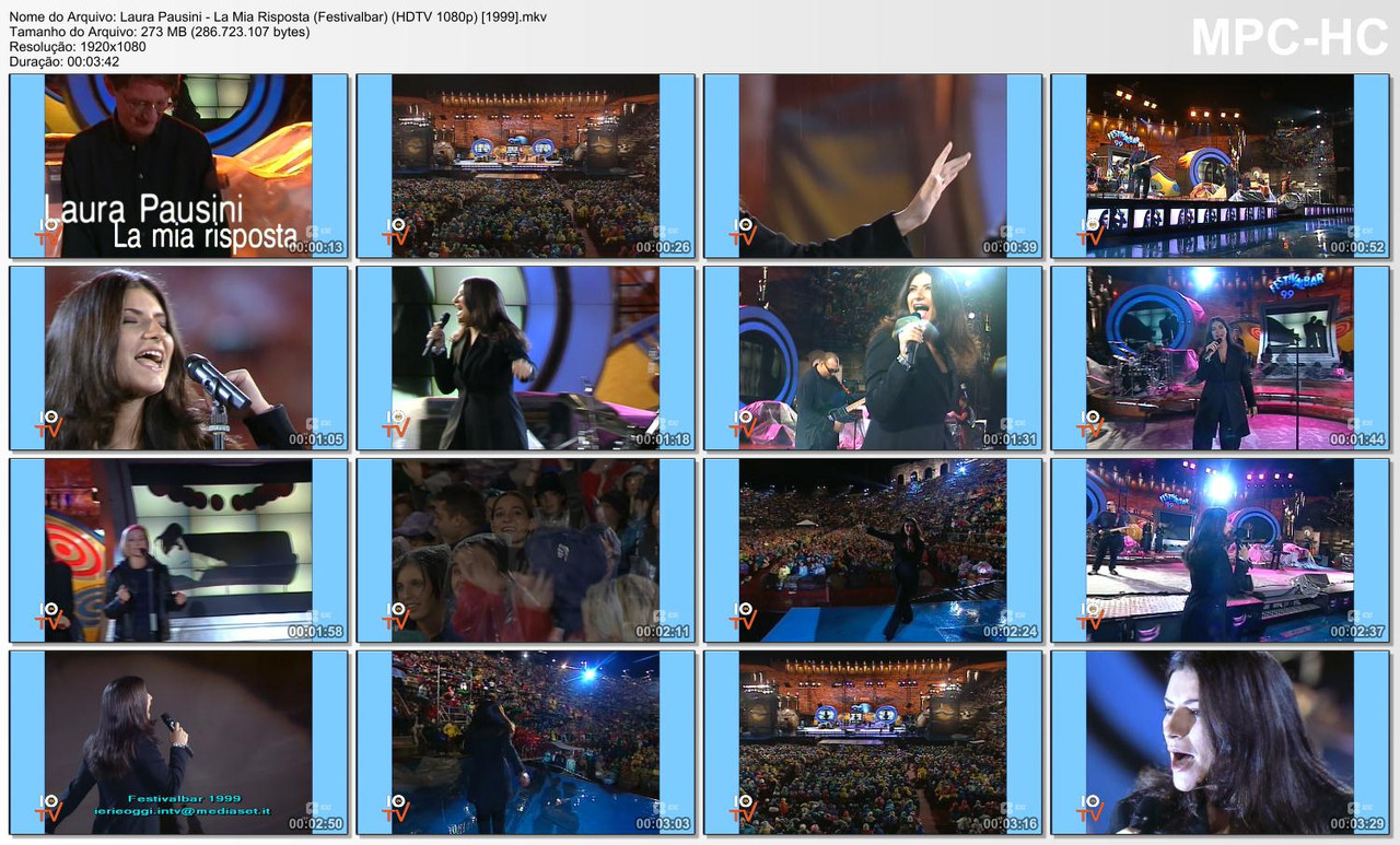 Laura Pausini - La Mia Risposta (Festivalbar) (HDTV 1080p) [06.09.1999]