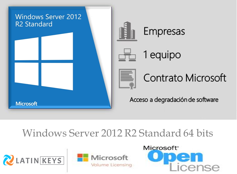 Contrato Windows Server 2012 R2 Standard por Volumen - Latinkeys