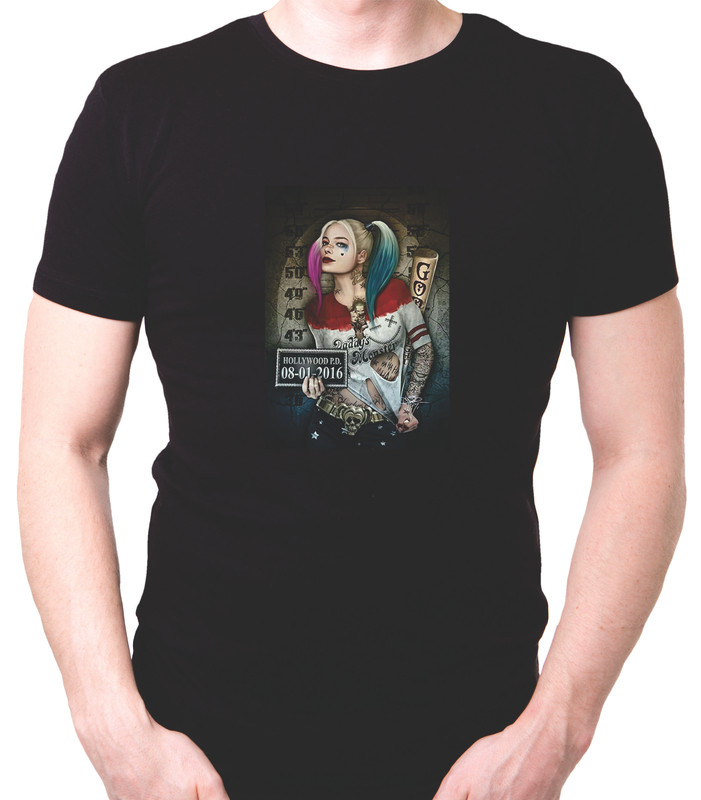 Camiseta Procurado Suspeito Fichado Arlequina