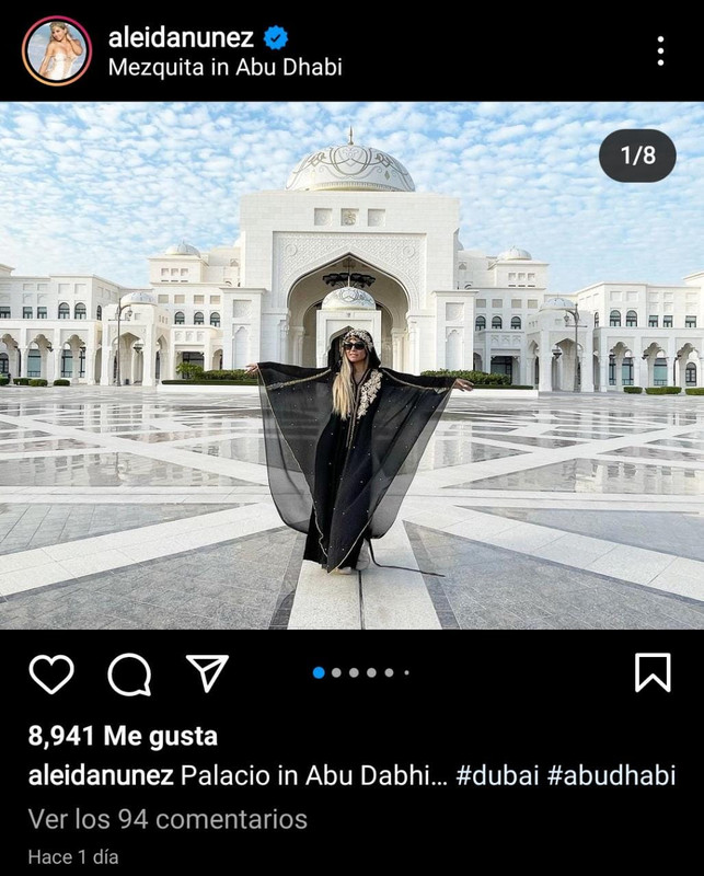 Aleida Núñez recibe el año nuevo desde la lujosa ciudad de Dubái