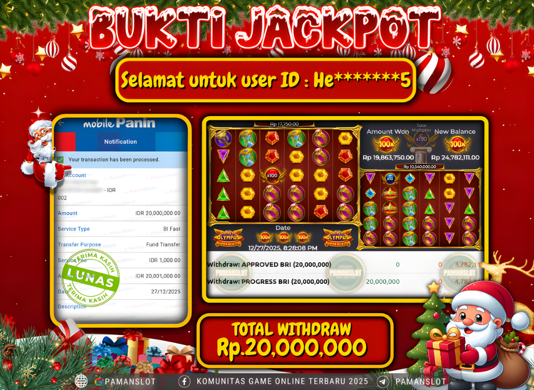 PAMANSLOT JACKPOT Game PP - Gates Of Olympus Super Scatter Rp.20,000,000- LUNAS