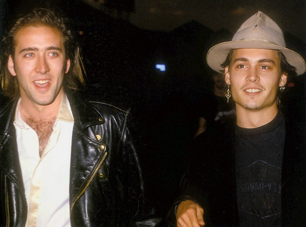 Photo of Nicolas Cage  & his friend Johnny Depp