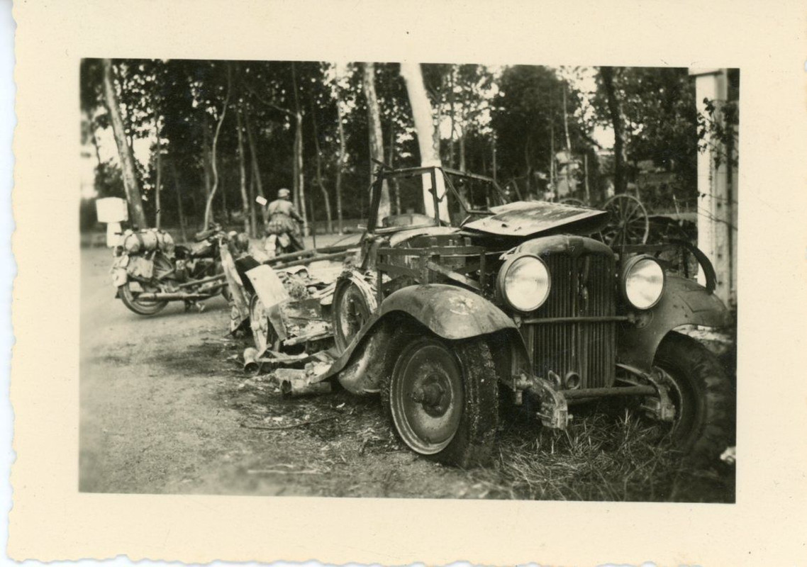 Kämpfe zerstörung PKW Auto Wagen Frankreich Vorm