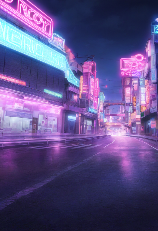 _neon lights, pink lights, road, lane, modern  city,  {{Shinkai Makoto style}},  s-329244335