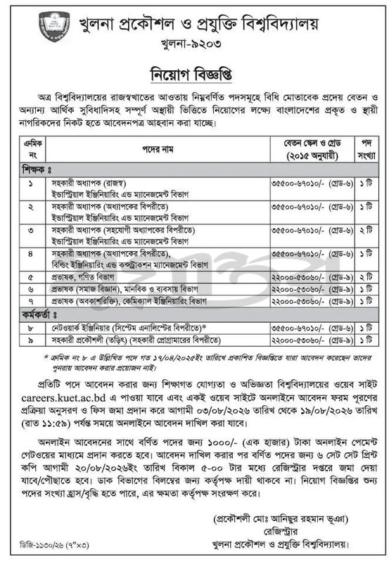 KUET-Job-Circular-2026