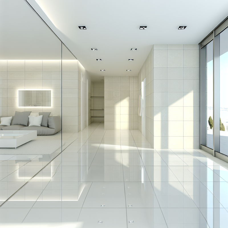 Глянцевая плитка в современном интерьере