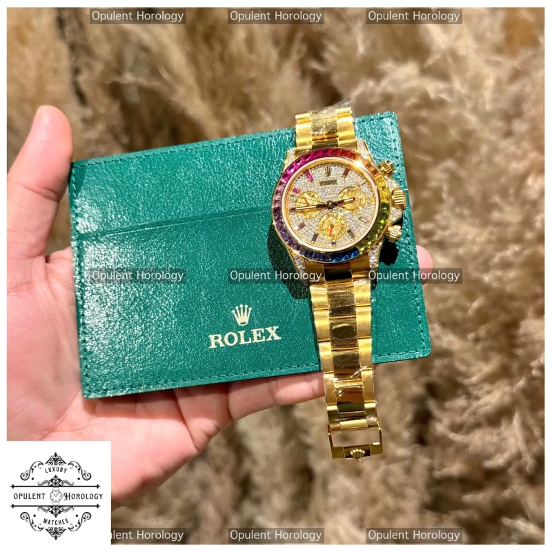 Rolex Daytona 116528 Rainbow - 40mm Gold & Gemstone Watch