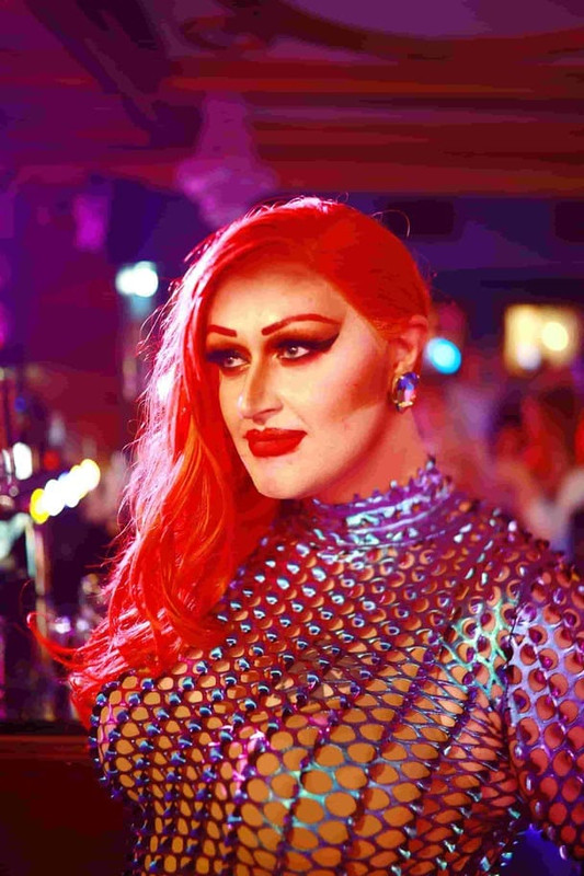 Sexy drag qeen in a disco party 