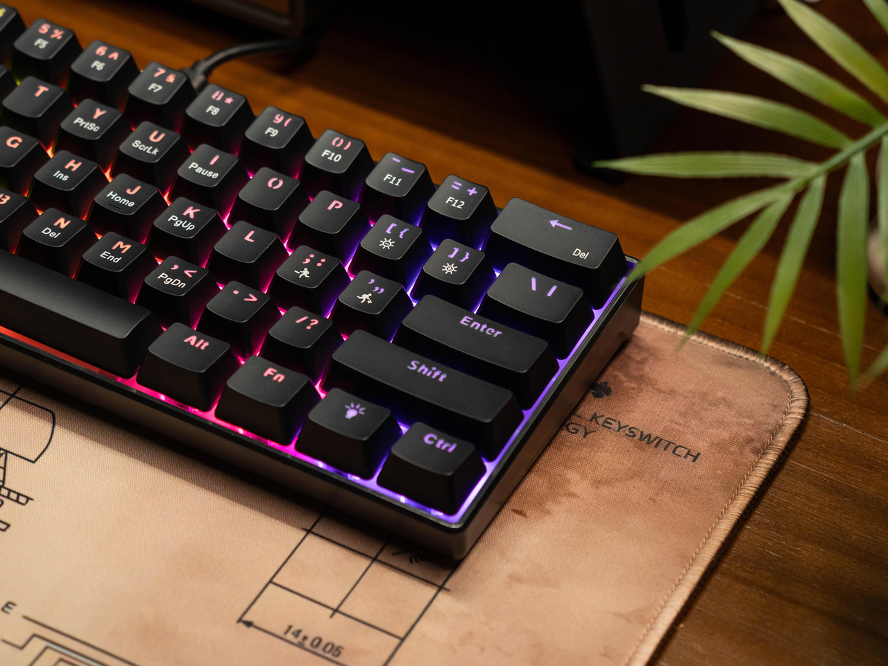 Tastatura NETSTAT A61K layout compact 60% gaming