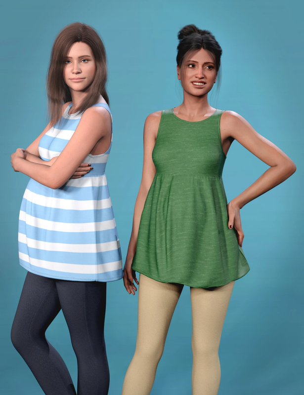 NG dForce Maternity Clothing for Genesis 9 and Olivia 9