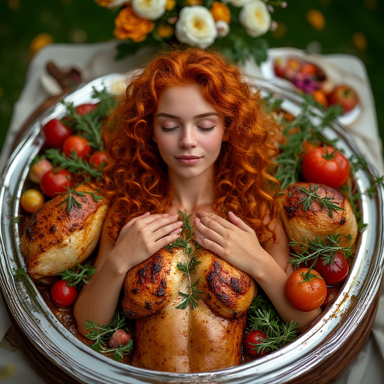 Garden wedding wom served Redhair 1 30