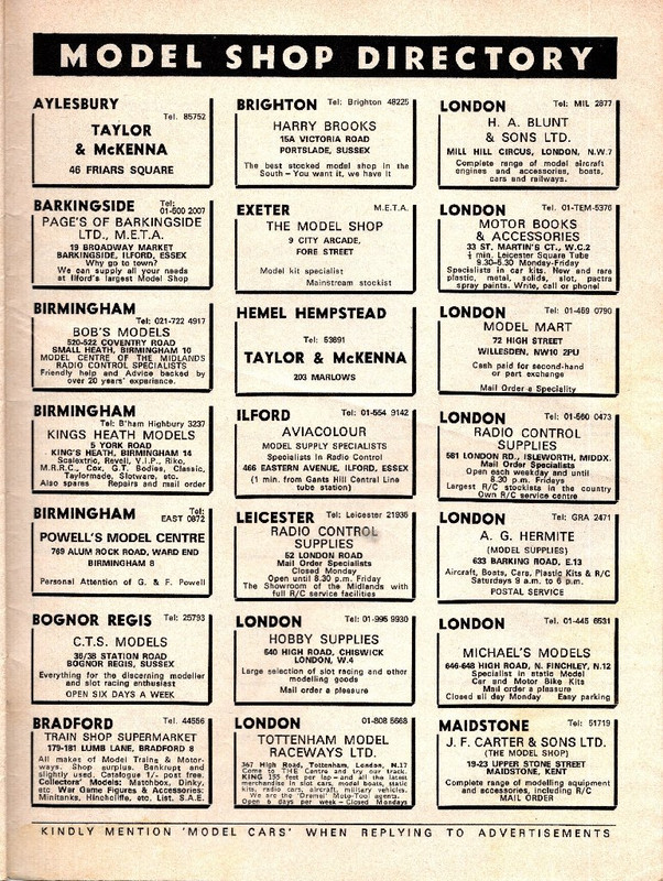 Model Cars - August 1971 SlotForum