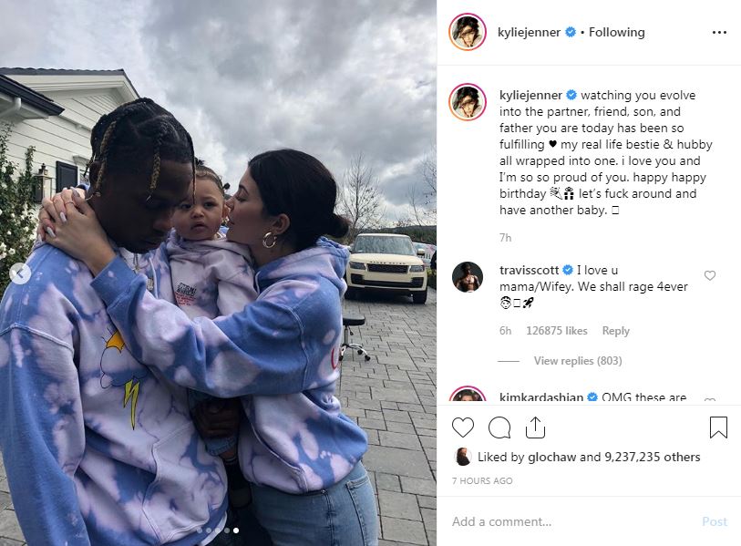Ucapan ulang tahun Kylie Jenner untuk Travis Scott