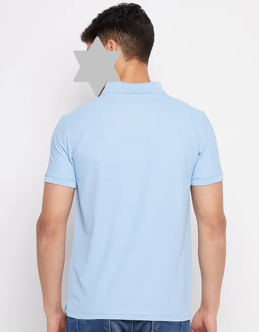 RISS Men's Cotton Half Sleeves Solid Polo T-shirt Color 6 (R306)