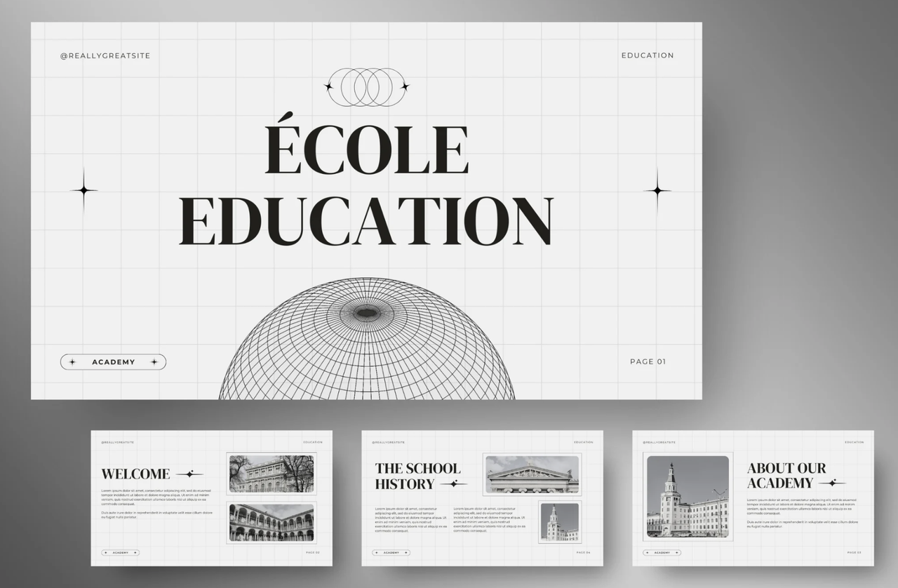 White Grey Education & Academy Pitch Deck Presentation PowerPoint
