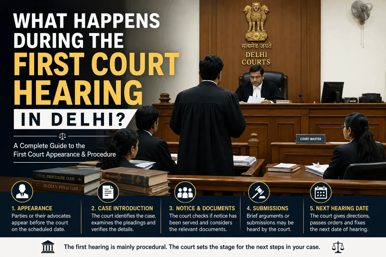 What Happens During the First Court Hearing in Delhi?