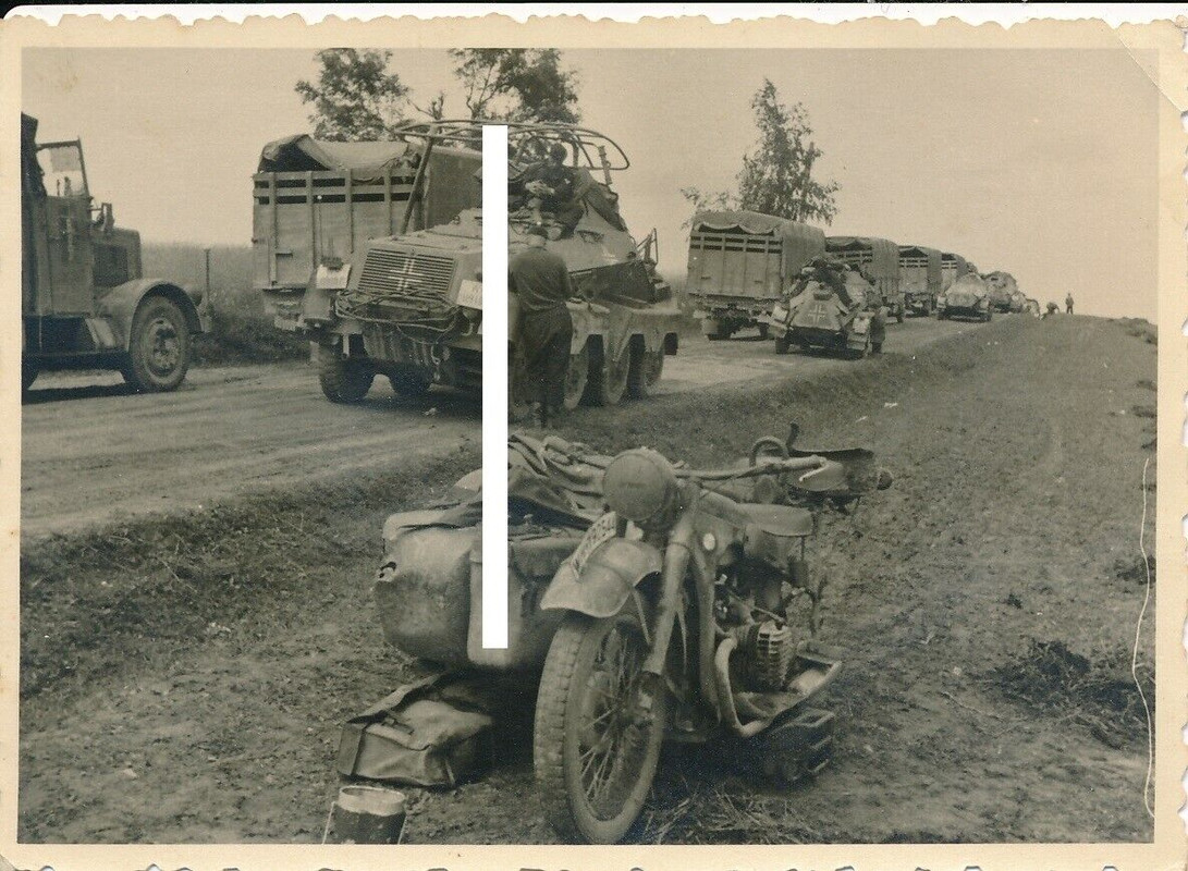 Russland Panzer Spähwagen 8-Rad SdKfz 222 Nummernschild Nachschub LKW 1941