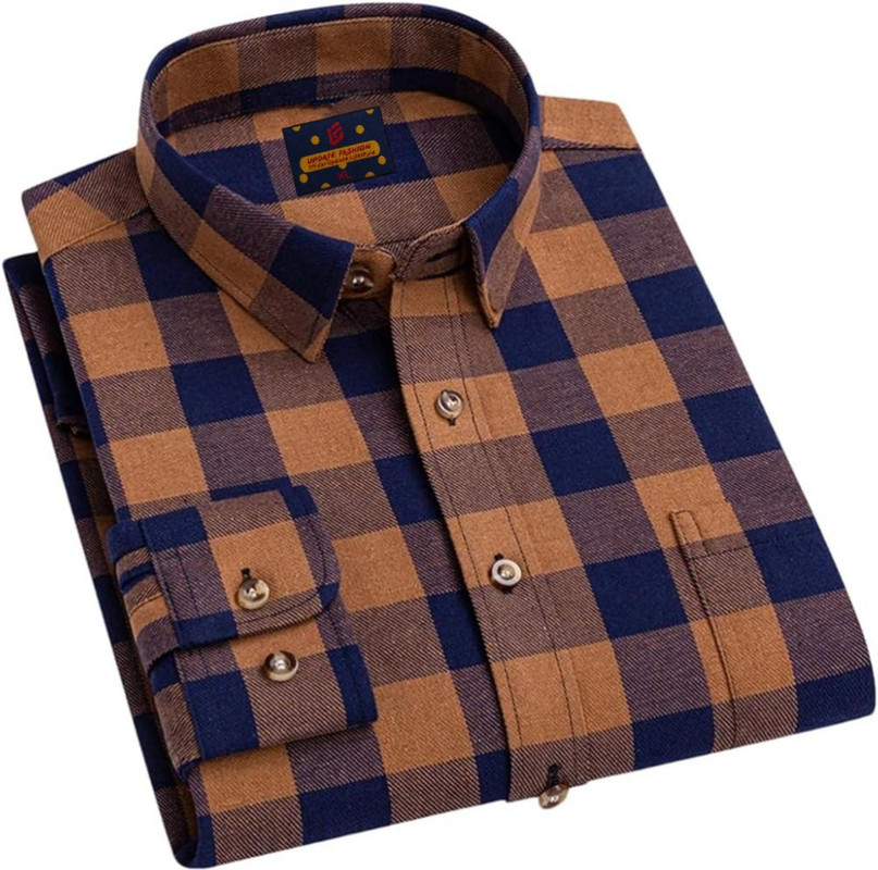 Mens long sleeve check shirt