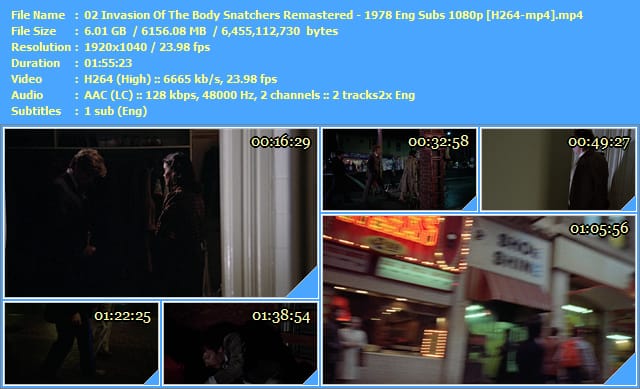 Invasion Of The Body Snatchers 1 2 3 4 Remastered 1956 2007 Eng Subs 1080p H264 mp4