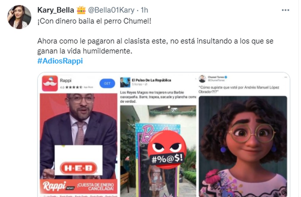 Chumel Torres provoca que Rappi México se quede sin usuarios