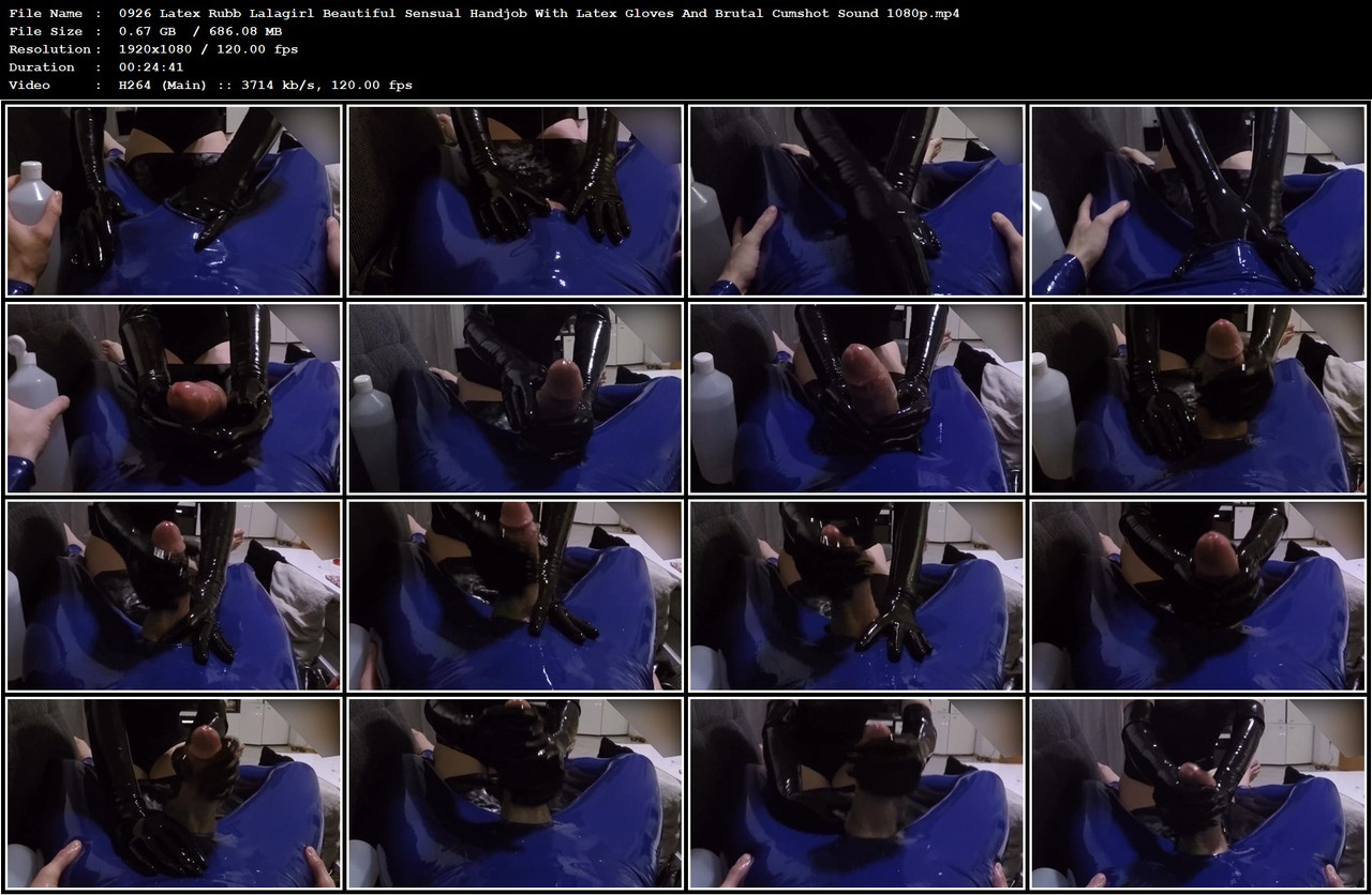 0926 Latex Rubb Lalagirl Beautiful Sensual Handjob With Latex Gloves And Brutal Cumshot Sound 1080p