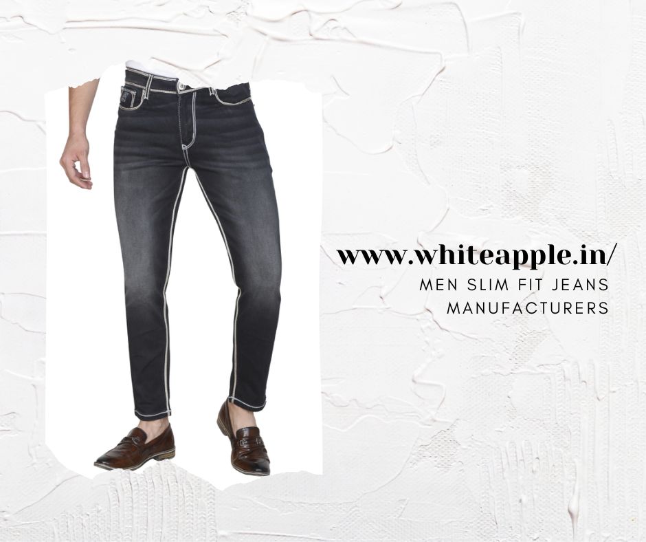 Men Slim Fit Jeans Manufacturers in Delhi - White Apple