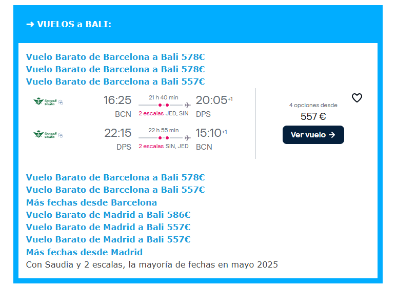 ¡Vuelos a BALI Baratos! Desde SOLO 557€ i/v - Viajar barato: Chollos de viajes - Foro General de Viajes