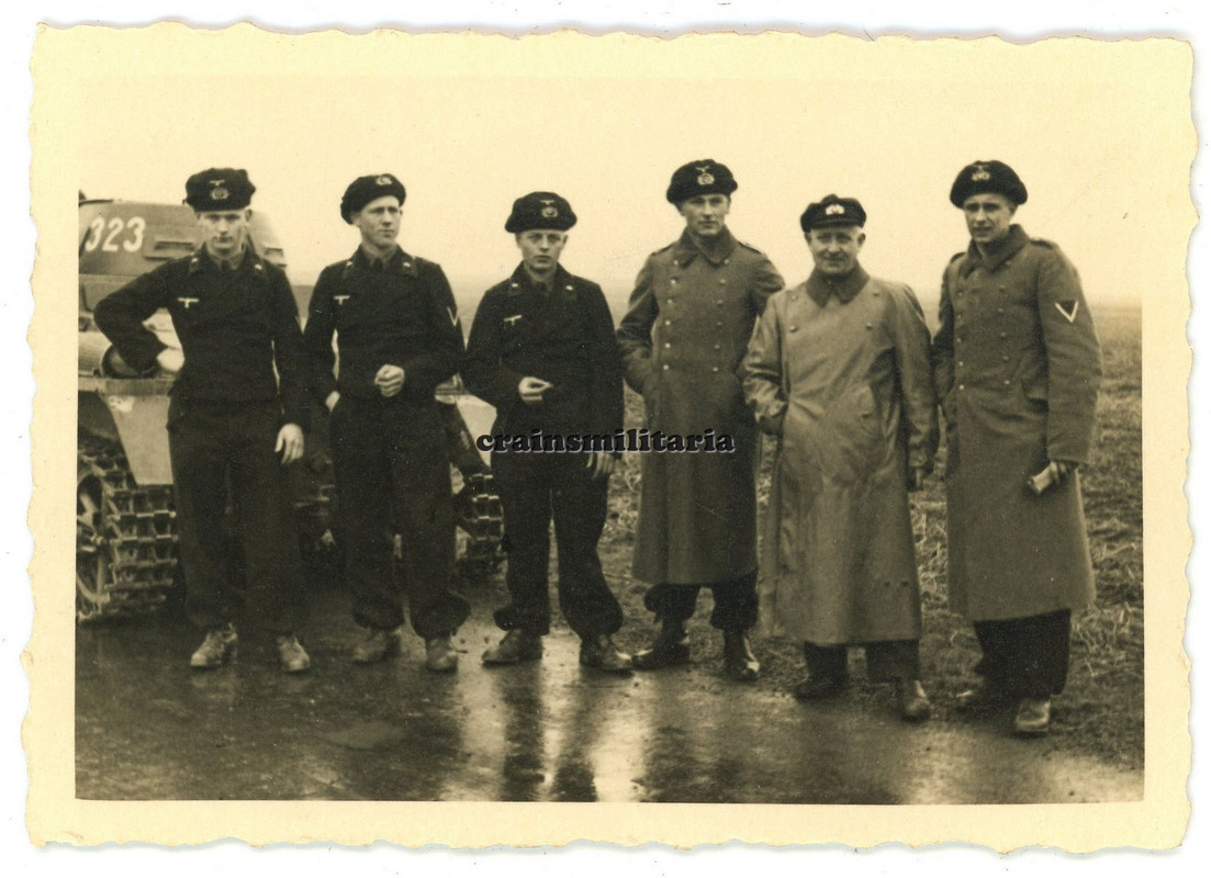 Orig. Foto Panzermann Pz.Rgt.2 mit Panzer I Tank Panzermütze EISENACH Thüringen