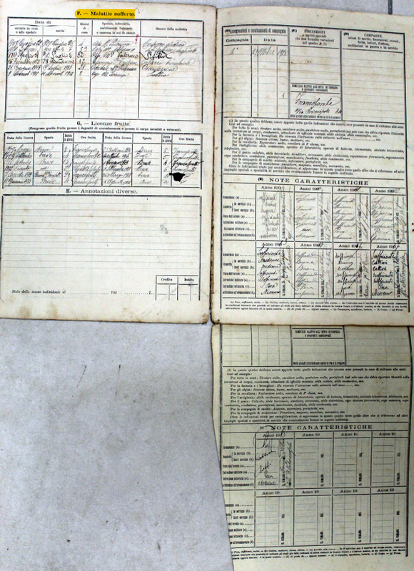 Foglio Matricolare - Giacominato, Giuseppe 1-4