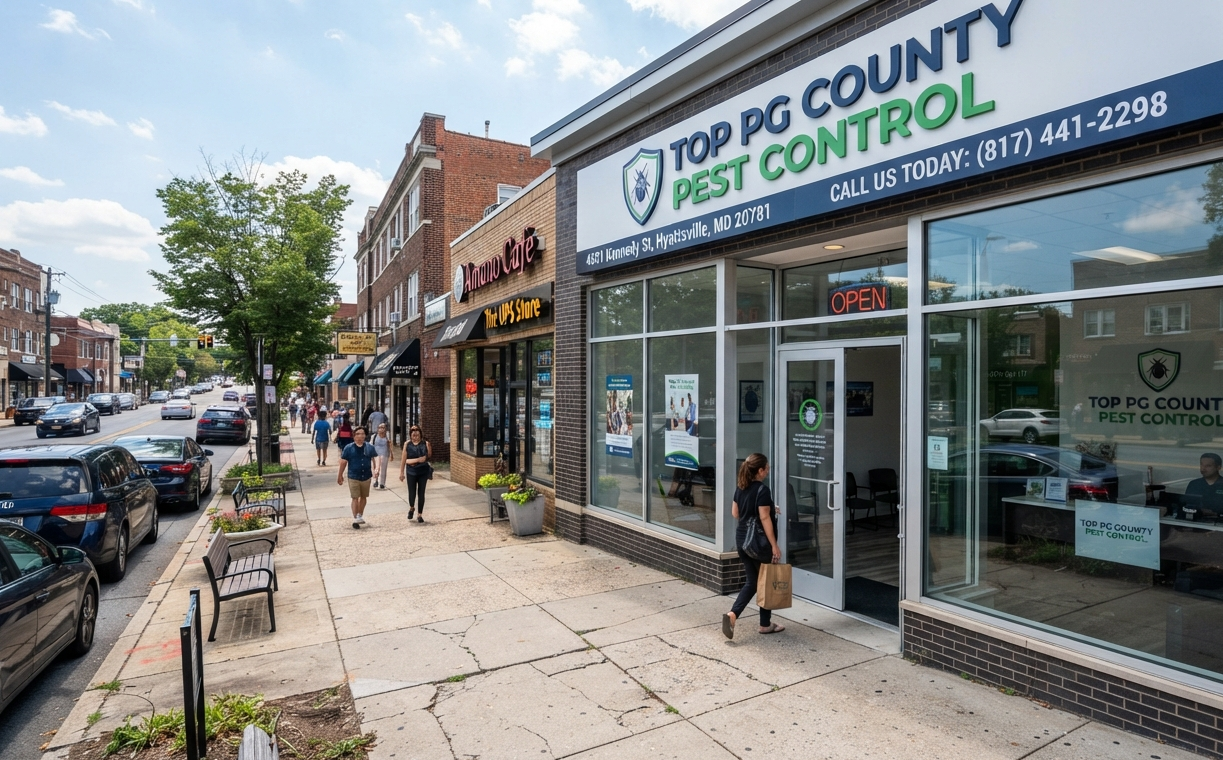 Top PG County Pest Control storefront and reception area