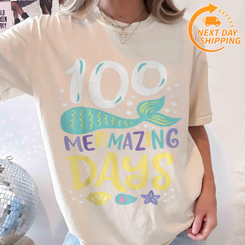 B0BSDKCTBM 100 Days Of School 100 Mermazing Days Of School Mermaid T Shirt MK9 V2