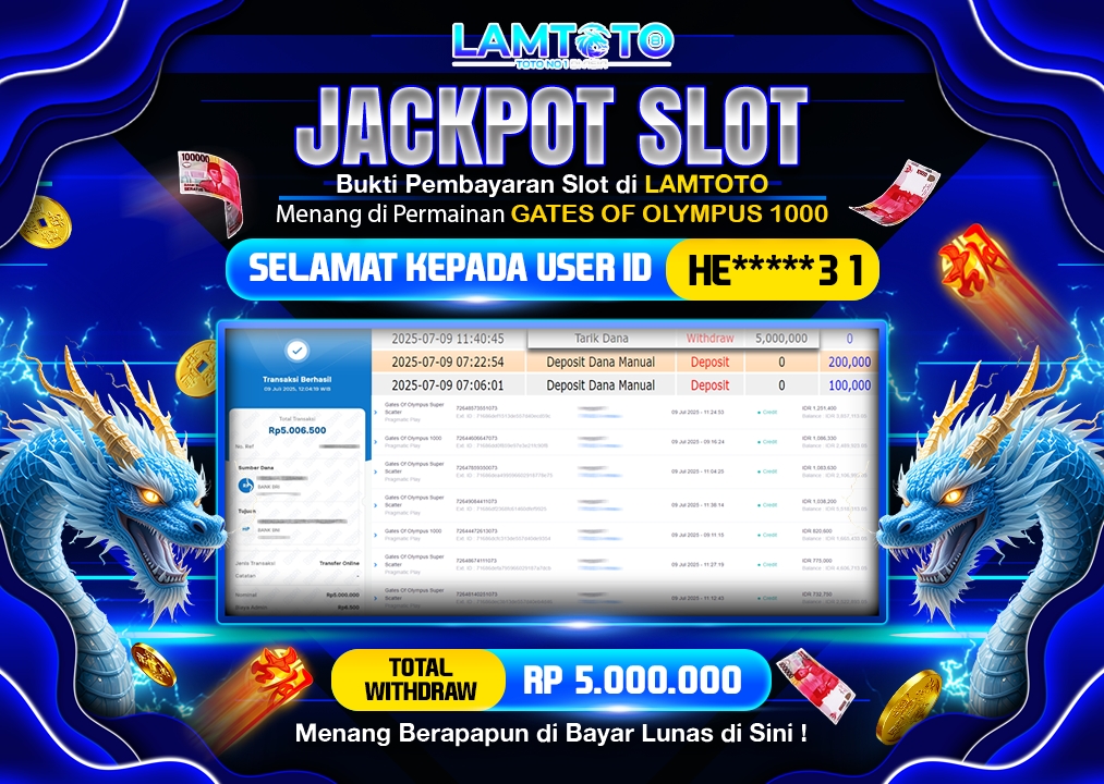 BUKTI JACKPOT LUNAS LAMTOTO