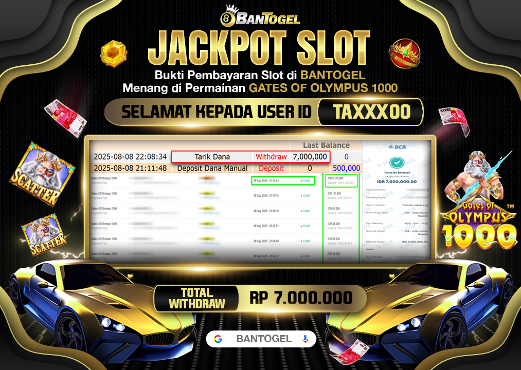 BUKTI JACKPOT LUNAS BANTOGEL