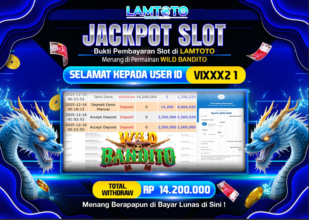 BUKTI JACKPOT LUNAS LAMTOTO