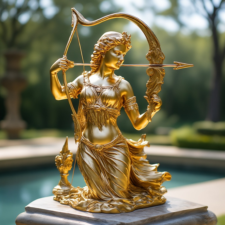 A-Gold-sculpture-of-an-Goddes-2