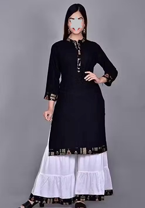 Womens Kurtis And Bottom Wear Set Color 1 (KS140)