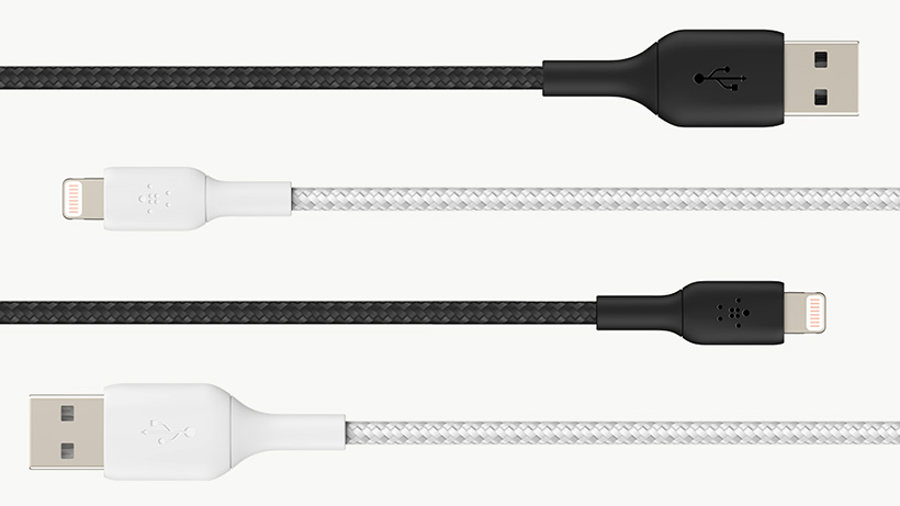 Cable trenzado Belkin BoostCharge Lightning a USB-A.
