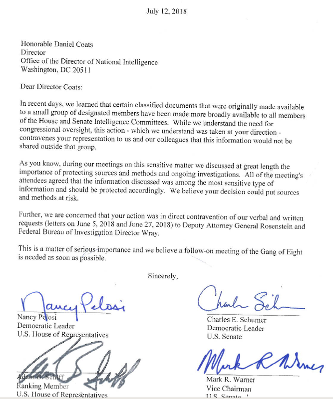 lter to dan coats from DEMs