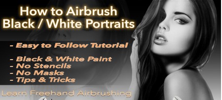 How To Airbrush Black / White Portraits