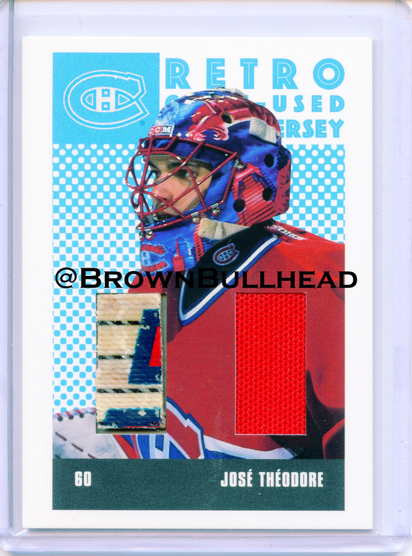 2002 03 ITG Parkhurst Retro Stick Jersey RSJ 17 José Théodore Montréal Canadiens COPY 6A