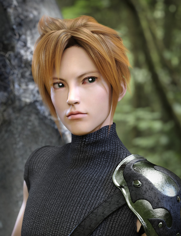 Kota Hair for Genesis 8 and 8.1 Males