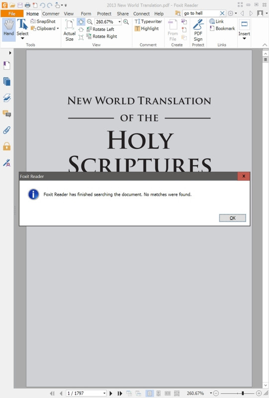go to hell not found in NWT2013